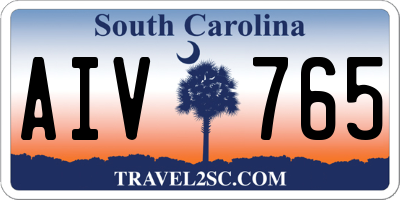 SC license plate AIV765