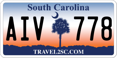 SC license plate AIV778