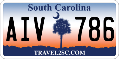 SC license plate AIV786