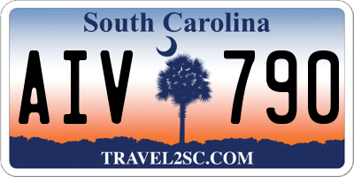 SC license plate AIV790