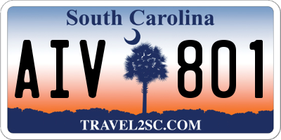 SC license plate AIV801