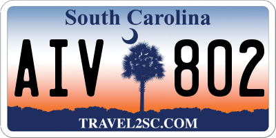 SC license plate AIV802