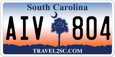 SC license plate AIV804