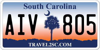 SC license plate AIV805