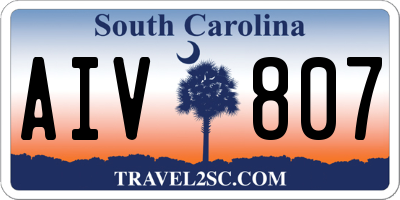 SC license plate AIV807