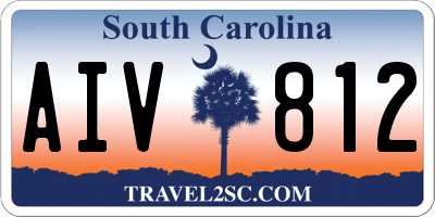 SC license plate AIV812