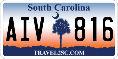 SC license plate AIV816