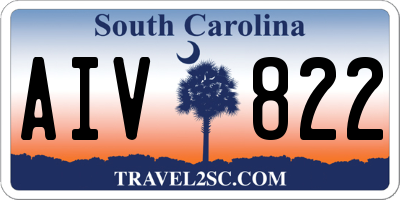 SC license plate AIV822