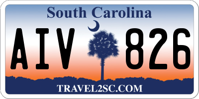 SC license plate AIV826