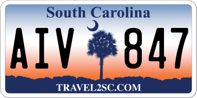 SC license plate AIV847