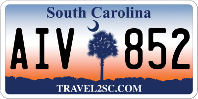 SC license plate AIV852