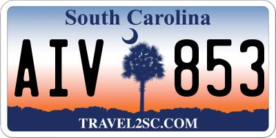 SC license plate AIV853