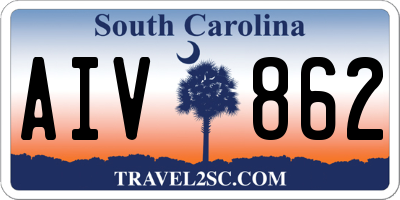 SC license plate AIV862