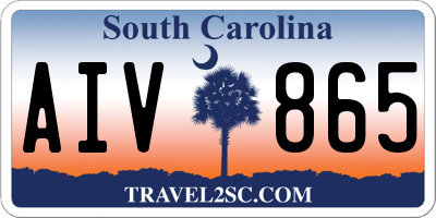SC license plate AIV865