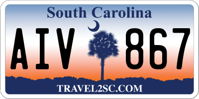 SC license plate AIV867