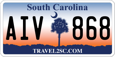 SC license plate AIV868