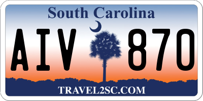 SC license plate AIV870