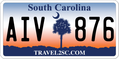 SC license plate AIV876