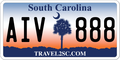SC license plate AIV888