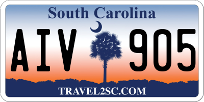 SC license plate AIV905