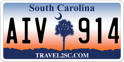 SC license plate AIV914