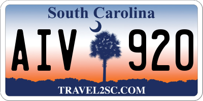 SC license plate AIV920