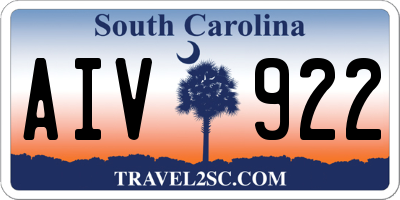 SC license plate AIV922