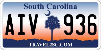 SC license plate AIV936