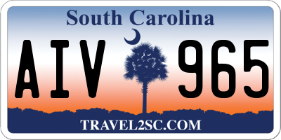 SC license plate AIV965