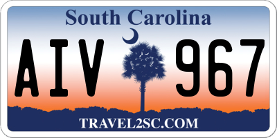 SC license plate AIV967