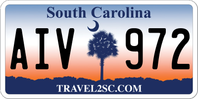 SC license plate AIV972
