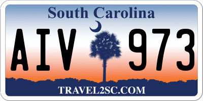 SC license plate AIV973