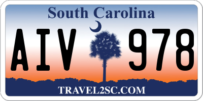 SC license plate AIV978