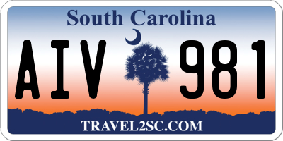 SC license plate AIV981