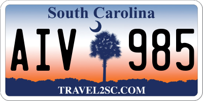 SC license plate AIV985