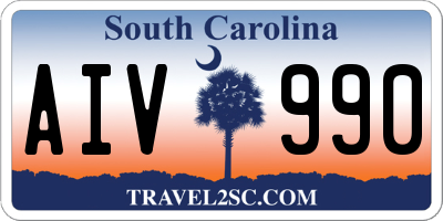 SC license plate AIV990
