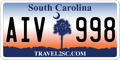 SC license plate AIV998