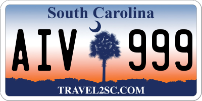 SC license plate AIV999
