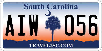 SC license plate AIW056