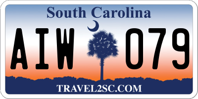 SC license plate AIW079