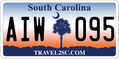SC license plate AIW095
