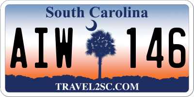 SC license plate AIW146