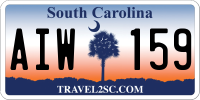 SC license plate AIW159