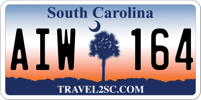 SC license plate AIW164