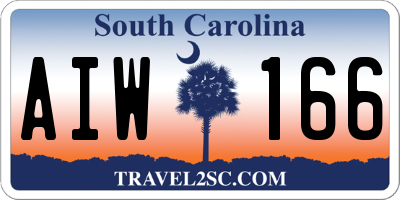 SC license plate AIW166