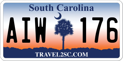 SC license plate AIW176