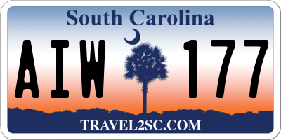 SC license plate AIW177