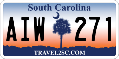 SC license plate AIW271