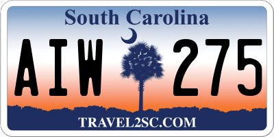 SC license plate AIW275