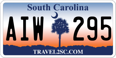 SC license plate AIW295